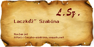 Laczkó Szabina névjegykártya